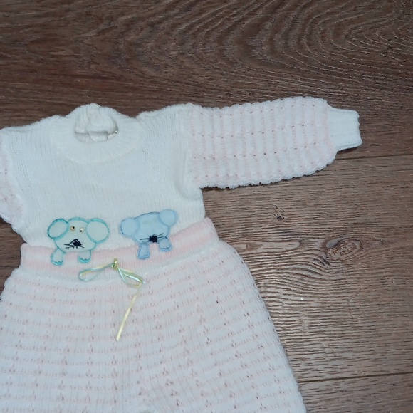 VINTAGE KNIT ONE PIECE INFANT outfit... #5843 - Picture 4 of 10